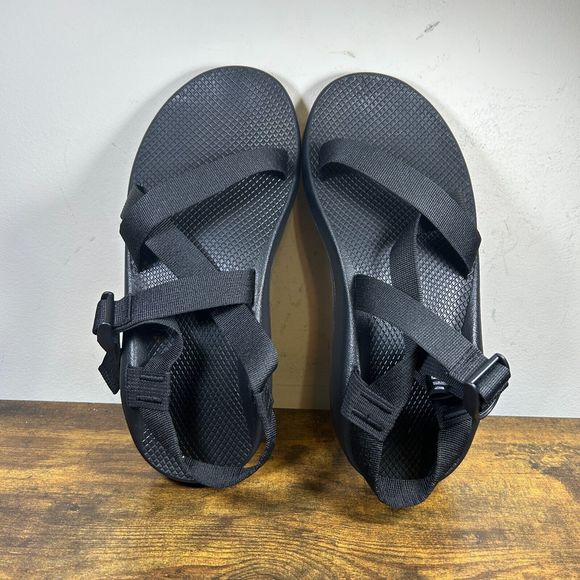 Chaco Z1 Vibram Soles Men's Classic Black‎ Sport Hiking Sandals Size 12 W - Picture 6 of 9